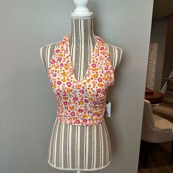 BP Floral Halter Top Small - Picture 1 of 5